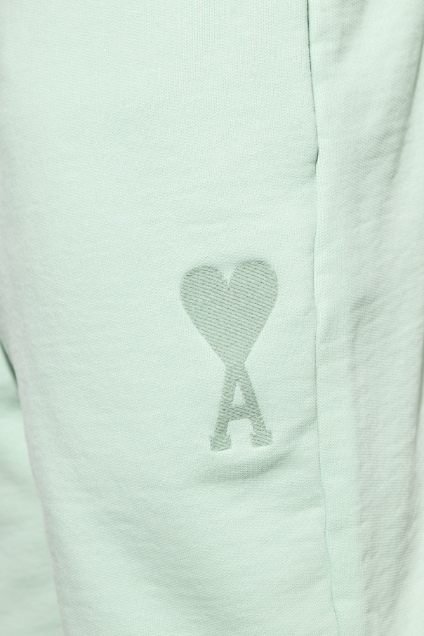 【送料&関税込】Ami Alexandre Mattiussi Shorts In Green Cott Ami Paris Amis de Coeur trackshort in green aqua